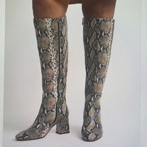 Lane at the Knee Boots (Snakeskin)